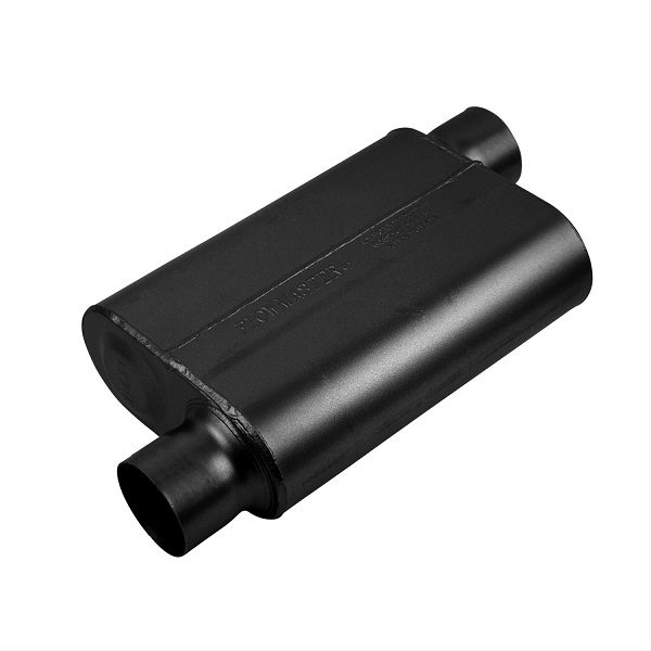 Flowmaster Delta Flow 3" In 3" Out Black Steel Oval Muffler - Click Image to Close